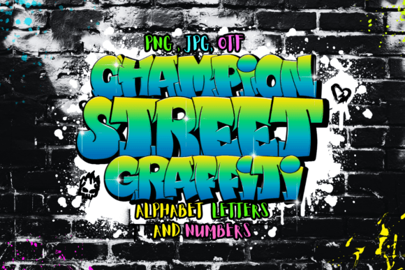 Champion Street Graffiti: Bold Typography for Modern Brands