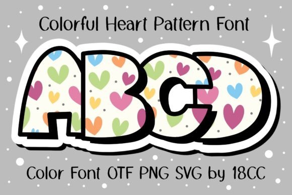 Colorful Heart: A Playful Font for Your Creative Projects