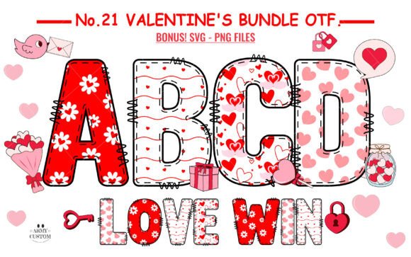 Crafting Heartfelt Designs with the No.21 Valentine’s Army Font