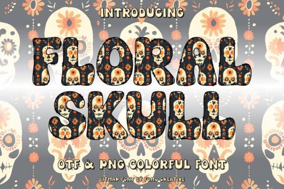 Floral Skull: A Font That Marries Dark Motifs with Botanical Beauty
