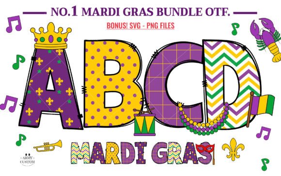 Mardi Gras Bundle: Festive Typography for Creative Projects