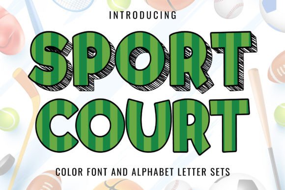 Sport Court: A Color Font That Brings the Arena to Your Design