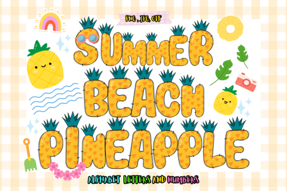 Summer Beach Pineapple: A Color Font for Sunny Designs
