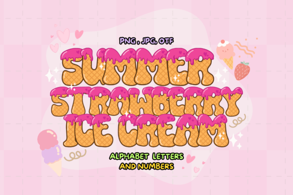 Summer Strawberry Ice Cream: A Sweet Typeface for Seasonal Designs